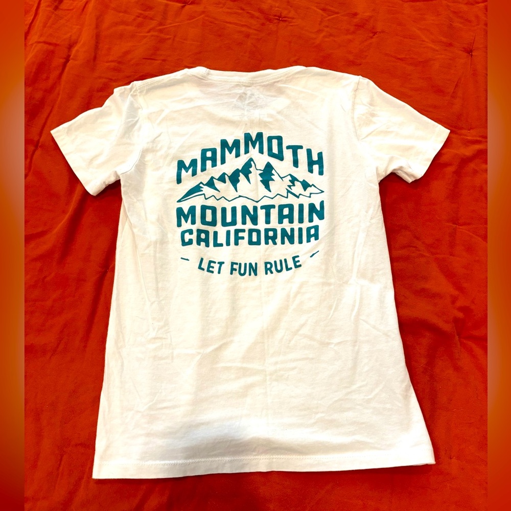 White Mammoth Mountain women’s tshirt - fits like a small